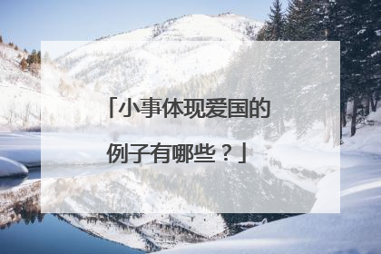 小事体现爱国的例子有哪些？