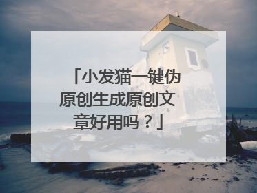 小发猫一键伪原创生成原创文章好用吗？