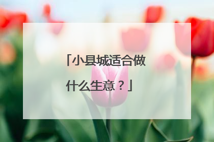 小县城适合做什么生意？