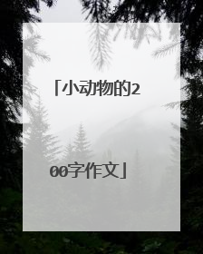 小动物的200字作文