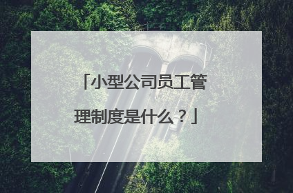 小型公司员工管理制度是什么？