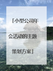小型公司年会活动的主题策划方案