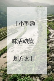 小型趣味活动策划方案
