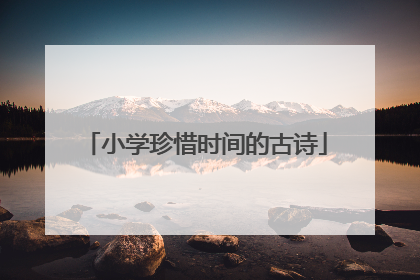 小学珍惜时间的古诗