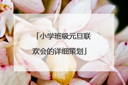 小学班级元旦联欢会的详细策划