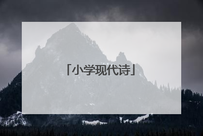 小学现代诗