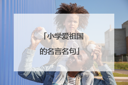 小学爱祖国的名言名句