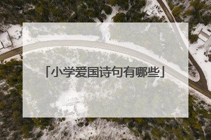 小学爱国诗句有哪些