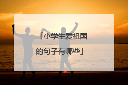小学生爱祖国的句子有哪些