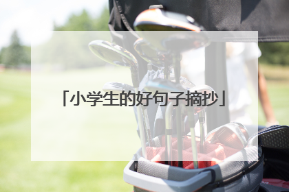 小学生的好句子摘抄