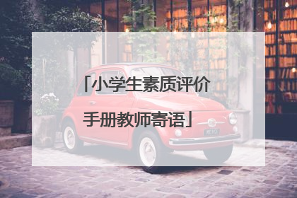 小学生素质评价手册教师寄语