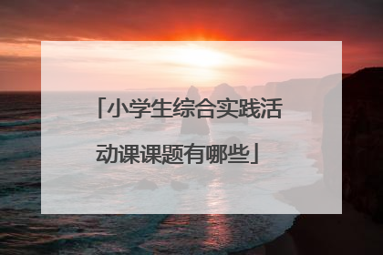 小学生综合实践活动课课题有哪些