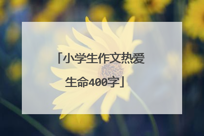小学生作文热爱生命400字