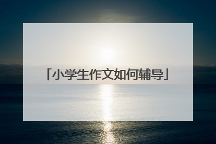 小学生作文如何辅导