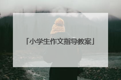 小学生作文指导教案