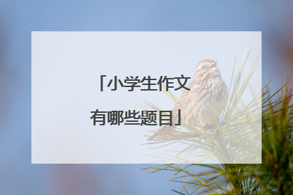 小学生作文有哪些题目