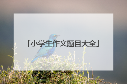 小学生作文题目大全