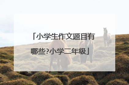 小学生作文题目有哪些?小学二年级
