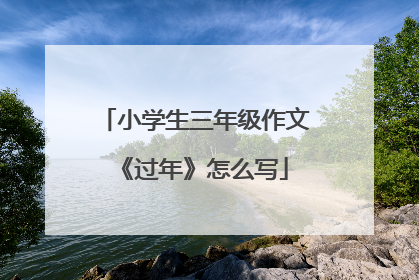 小学生三年级作文《过年》怎么写
