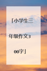 小学生三年级作文300字
