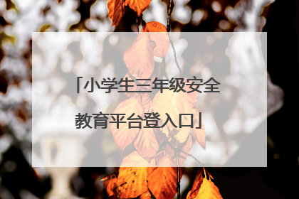 小学生三年级安全教育平台登入口