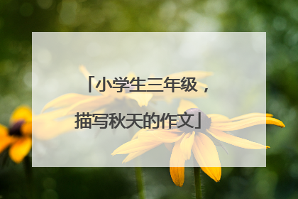 小学生三年级，描写秋天的作文