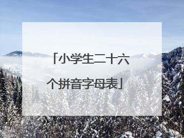小学生二十六个拼音字母表
