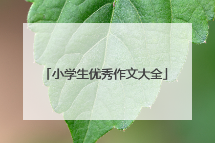小学生优秀作文大全