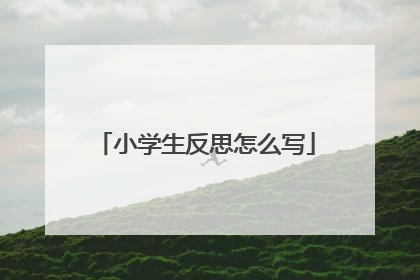 小学生反思怎么写