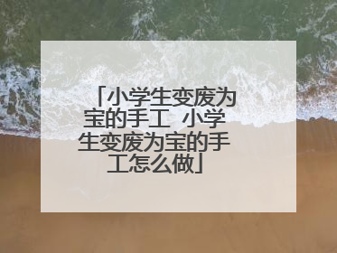 小学生变废为宝的手工 小学生变废为宝的手工怎么做