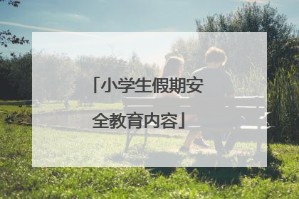 小学生假期安全教育内容