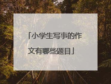 小学生写事的作文有哪些题目