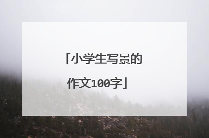小学生写景的作文100字