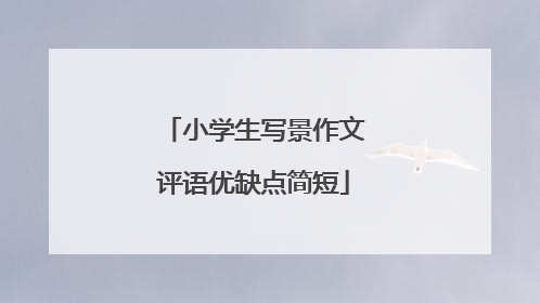 小学生写景作文评语优缺点简短