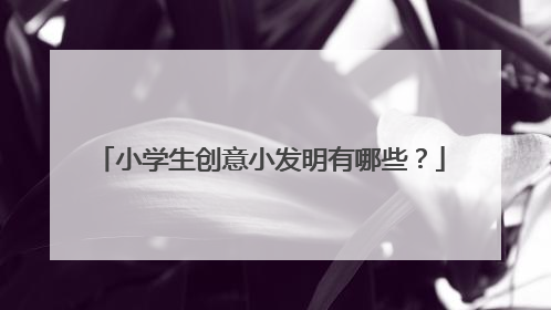 小学生创意小发明有哪些?