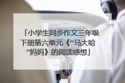 小学生同步作文三年级下册第六单元《“马大哈”妈妈》的阅读感想