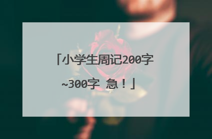 小学生周记200字~300字 急!