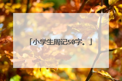 小学生周记50字。