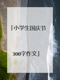 小学生国庆节300字作文