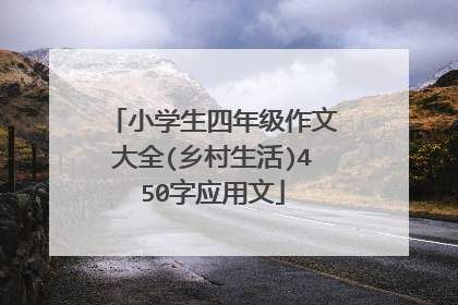 小学生四年级作文大全(乡村生活)450字应用文