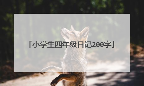 小学生四年级日记200字