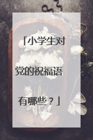 小学生对党的祝福语有哪些？