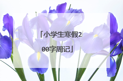 小学生寒假200字周记