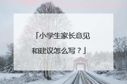 小学生家长意见和建议怎么写?