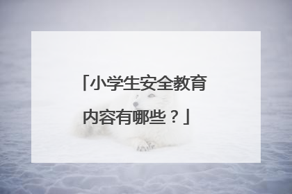 小学生安全教育内容有哪些?