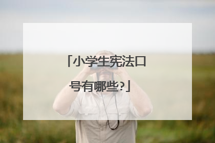 小学生宪法口号有哪些?