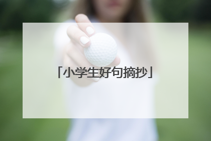 小学生好句摘抄