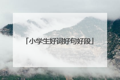 小学生好词好句好段
