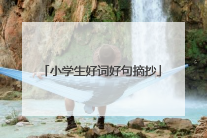 小学生好词好句摘抄