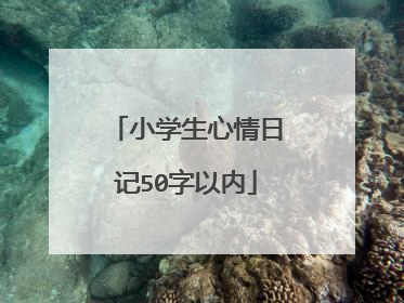小学生心情日记50字以内